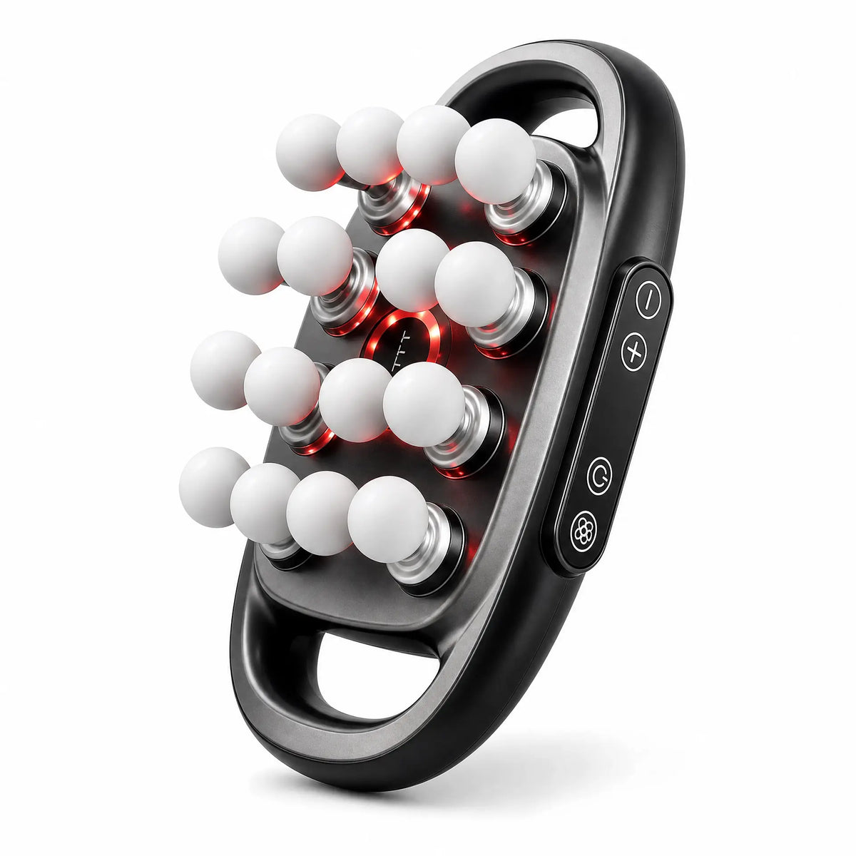 VTT portable massage gun control panel with speed display and USB-C charging port._vtt_high_2600_alternate_side
