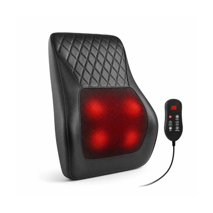 Comfortley Black electric shoulder neck and lumbar massager front three-quarter product view