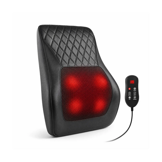 Comfortley Black electric shoulder neck and lumbar massager front three-quarter product view