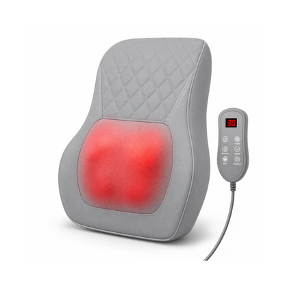 Comfortley Gray electric shoulder neck and lumbar massager front three-quarter product view