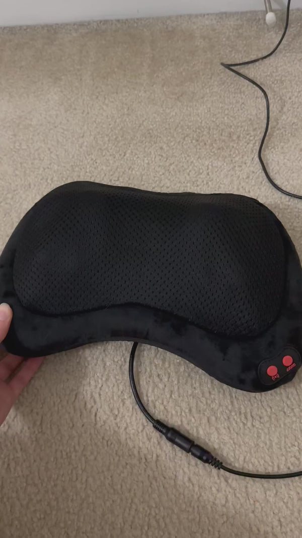 Neck and Shoulder Massager Lumber Pillow with Heat video 2